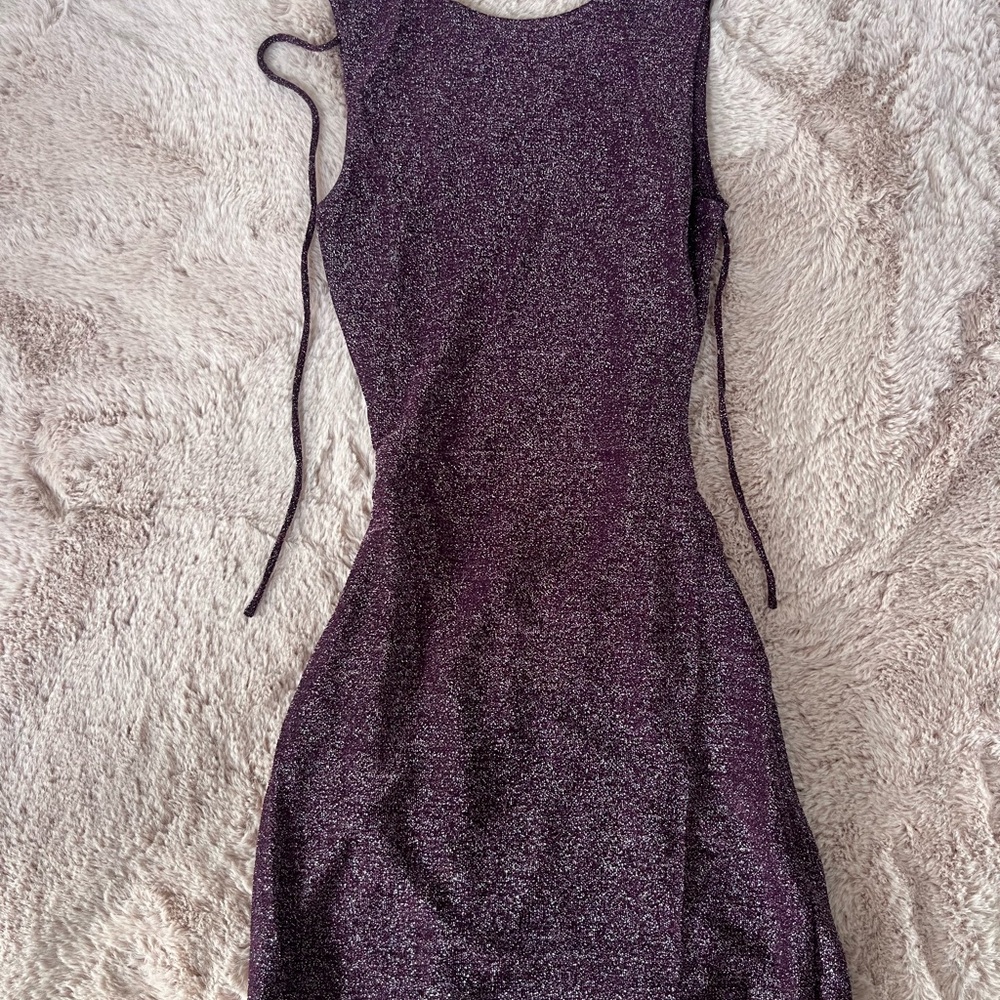 Elegant Purple Sparkly Dress